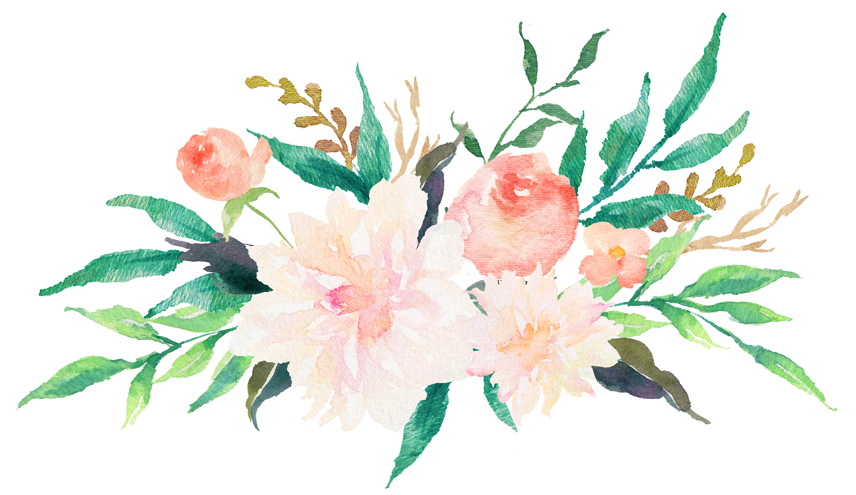 Flower Watercolor Art PNG Photo