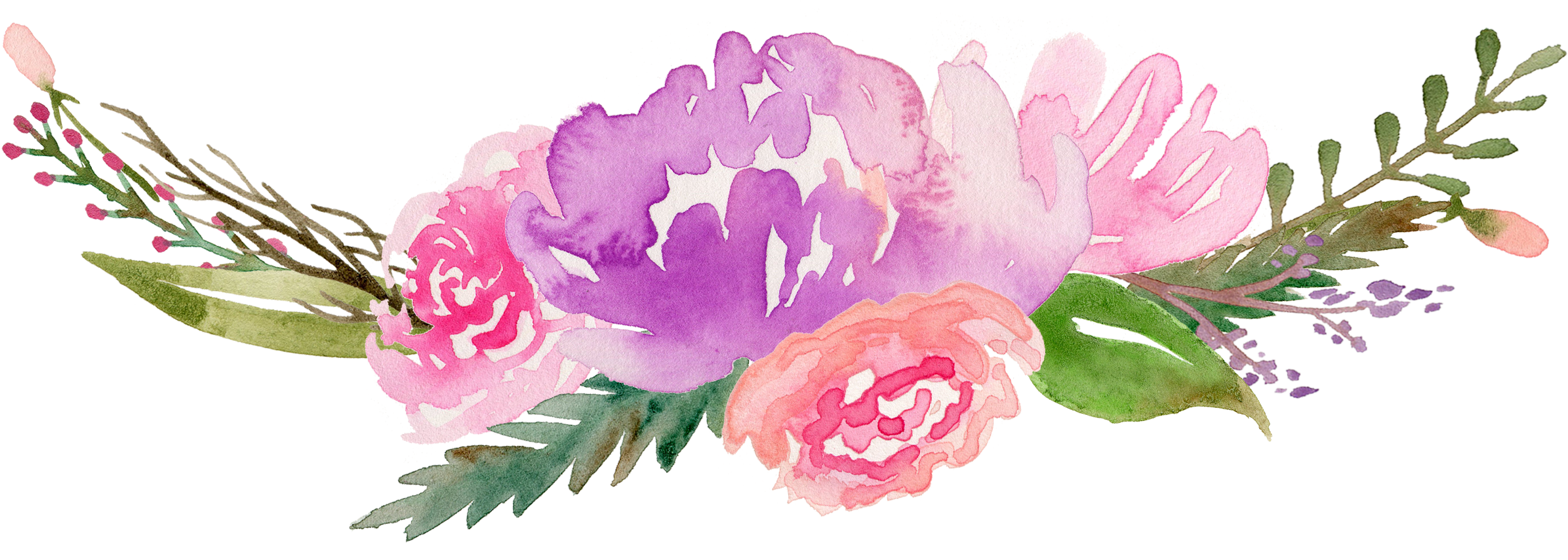 Flower Watercolor Art PNG Pic