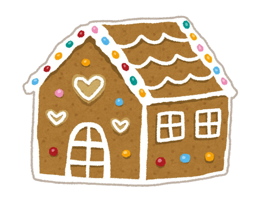 Gingerbread House Background PNG