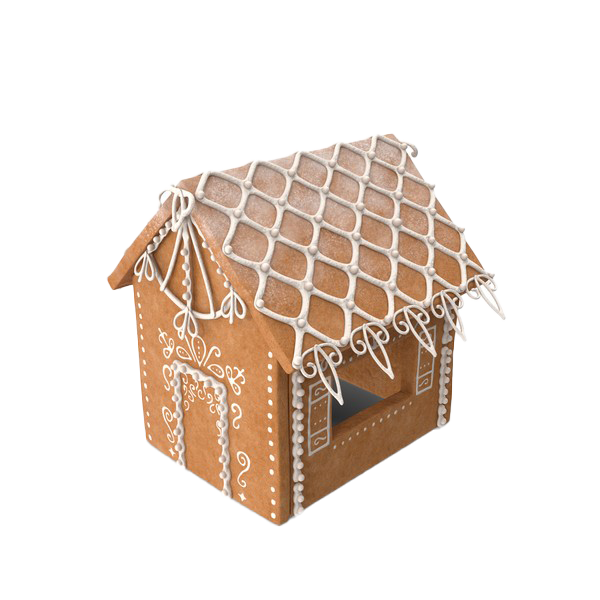Gingerbread huis PNG transparant