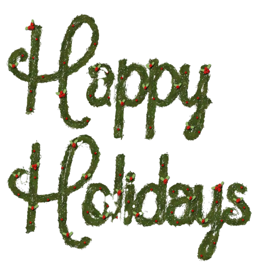 Glitter Happy Holidays PNG Image