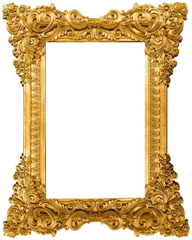 Gold Pattern Frame PNG Clipart