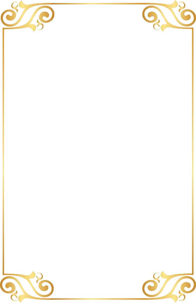 Gold Pattern Frame PNG Image