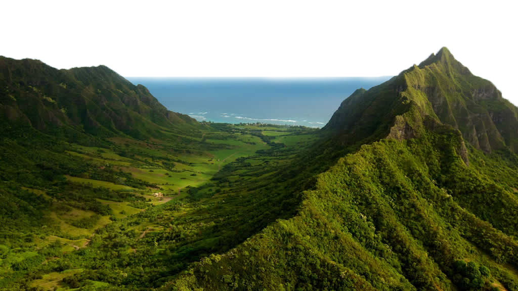 Groene bergen PNG-afbeelding