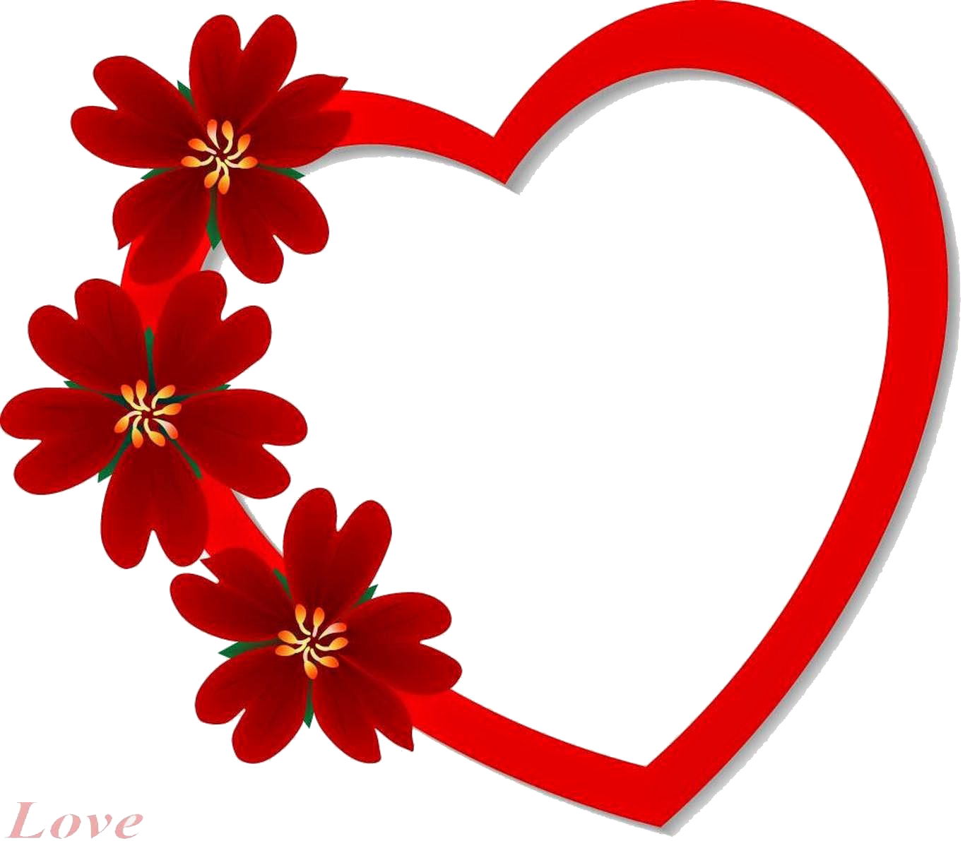 Heart Frame PNG Background Image