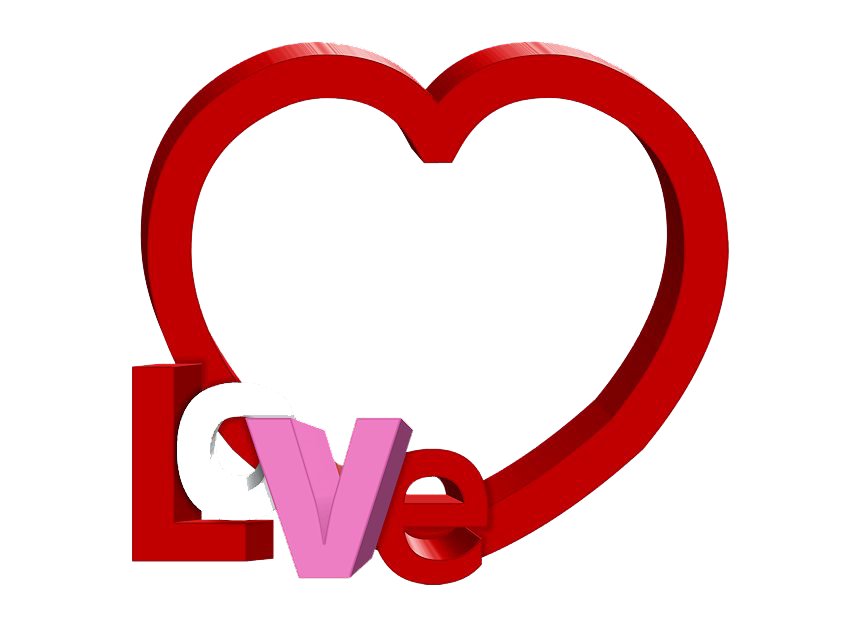 Heart Valentine Frame PNG File