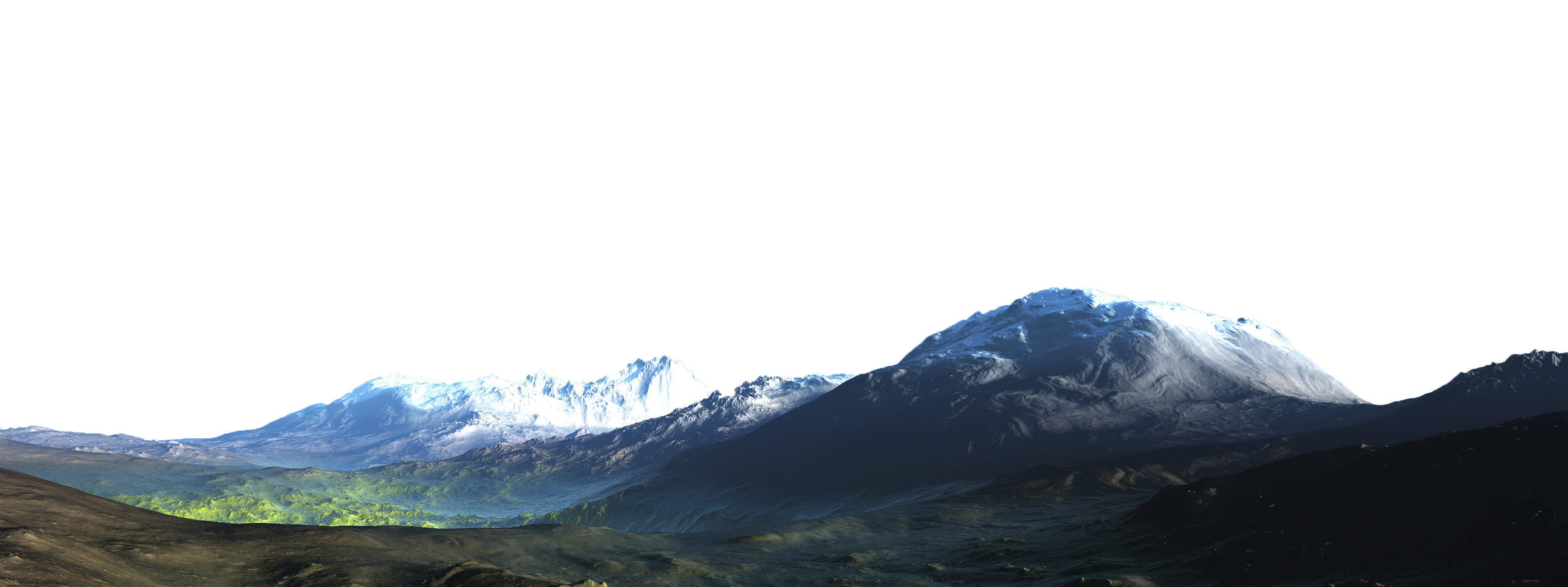 Icy Mountains PNG Photos