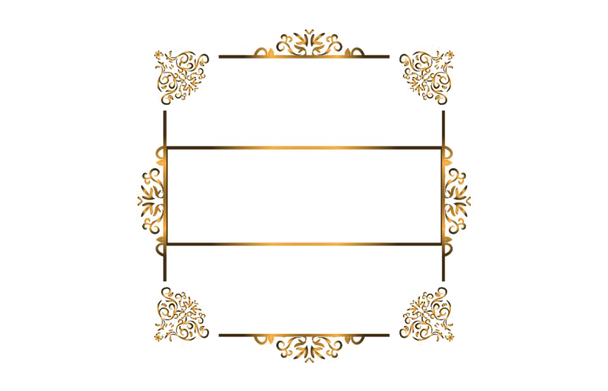 Luxury Golden Frame PNG File