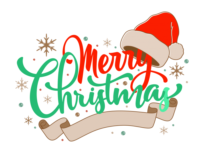 Merry Christmas Word Transparent Background