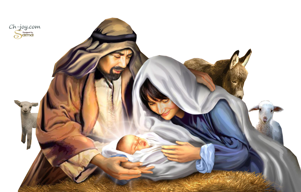Nativity Silhouette On Transparent Background