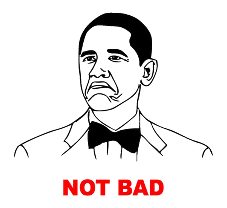Not Bad Obama Face PNG Photos