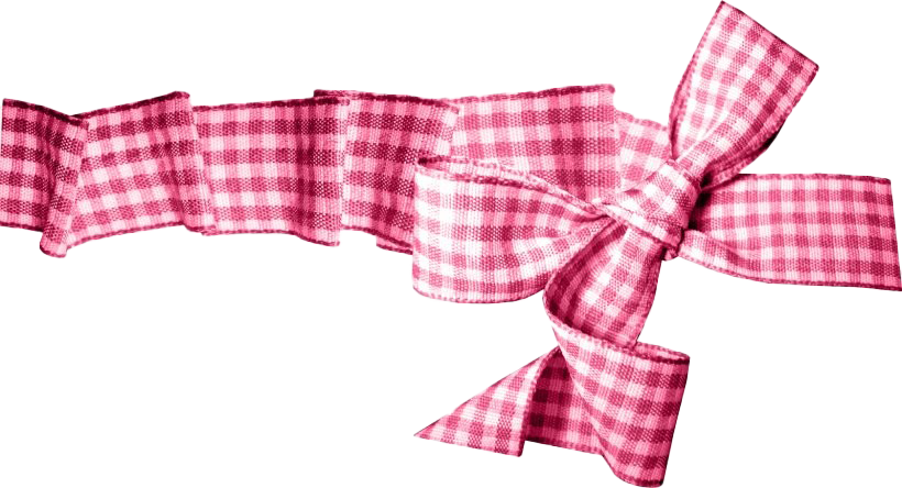 Pink Plaid Ribbon PNG Image