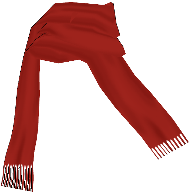 ผ้าพันคอสีแดงพื้นหลังโปร่งใส