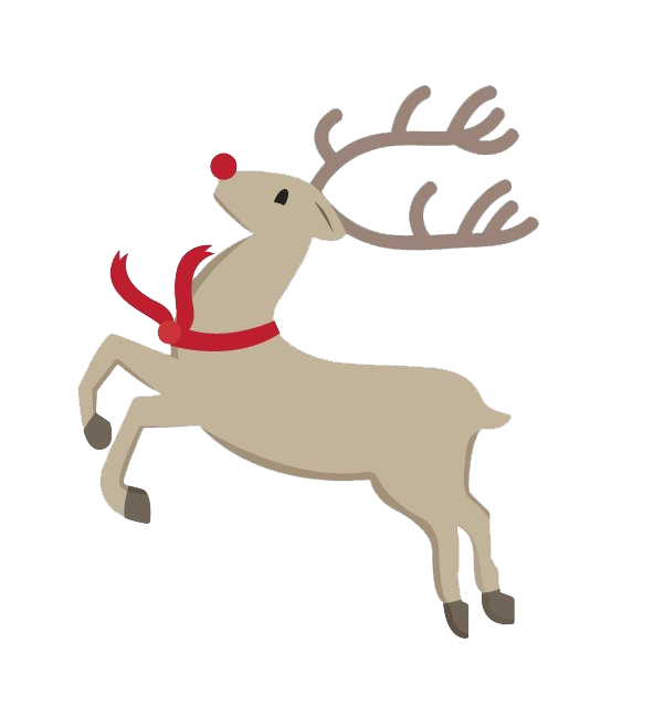 Rudolph Running Transparent Background