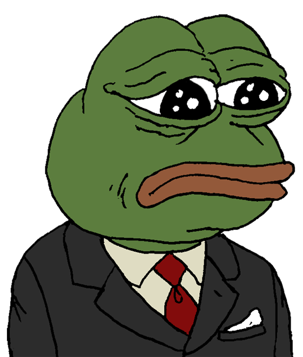 Triste Pepe The Frog meme PNG Image