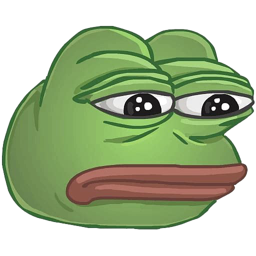 Sad Pepe The Frog Meme PNG Transparent Picture