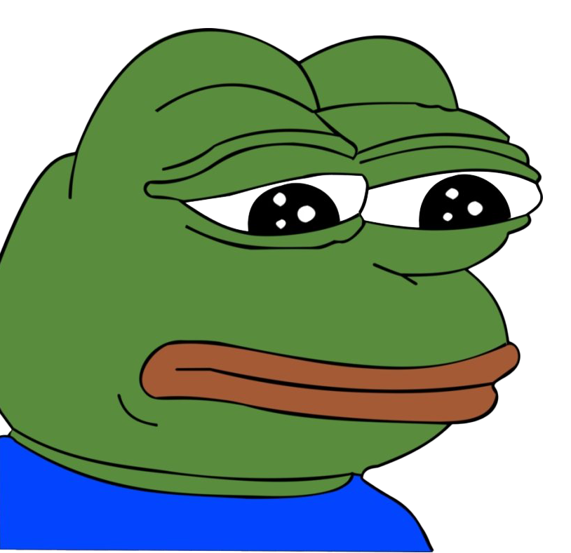 Sad Pepe The Frog Meme Transparent Background