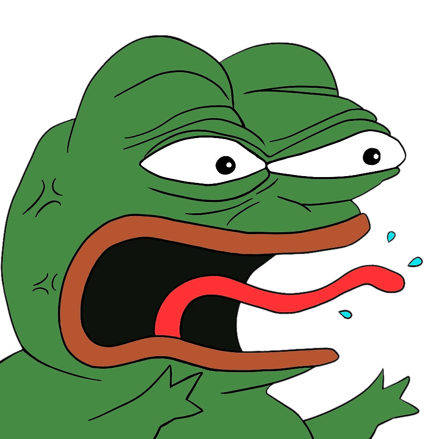 Droevige Pepe The Frog PNG HD