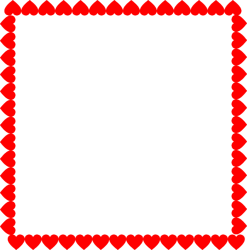Square Valentine Frame PNG Image