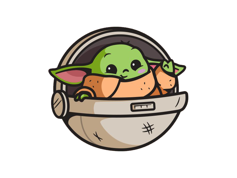 Star Wars Cute Baby Yoda PNG Transparent Image