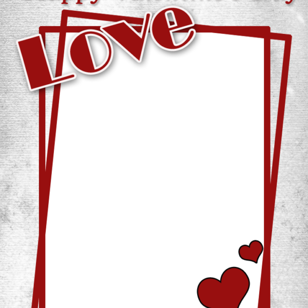 Valentine cadre PNG Image de fond