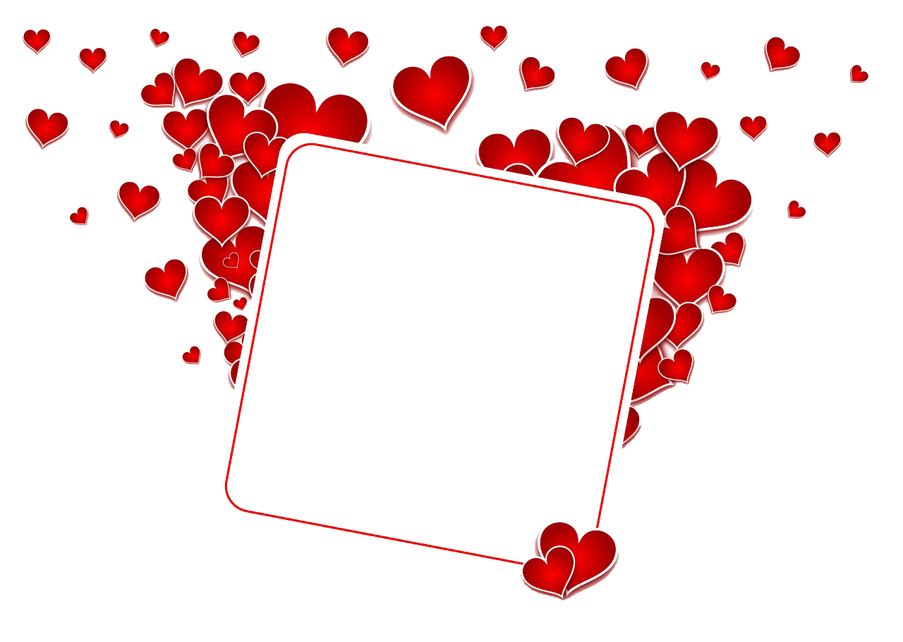 Vector love frame PNG hd