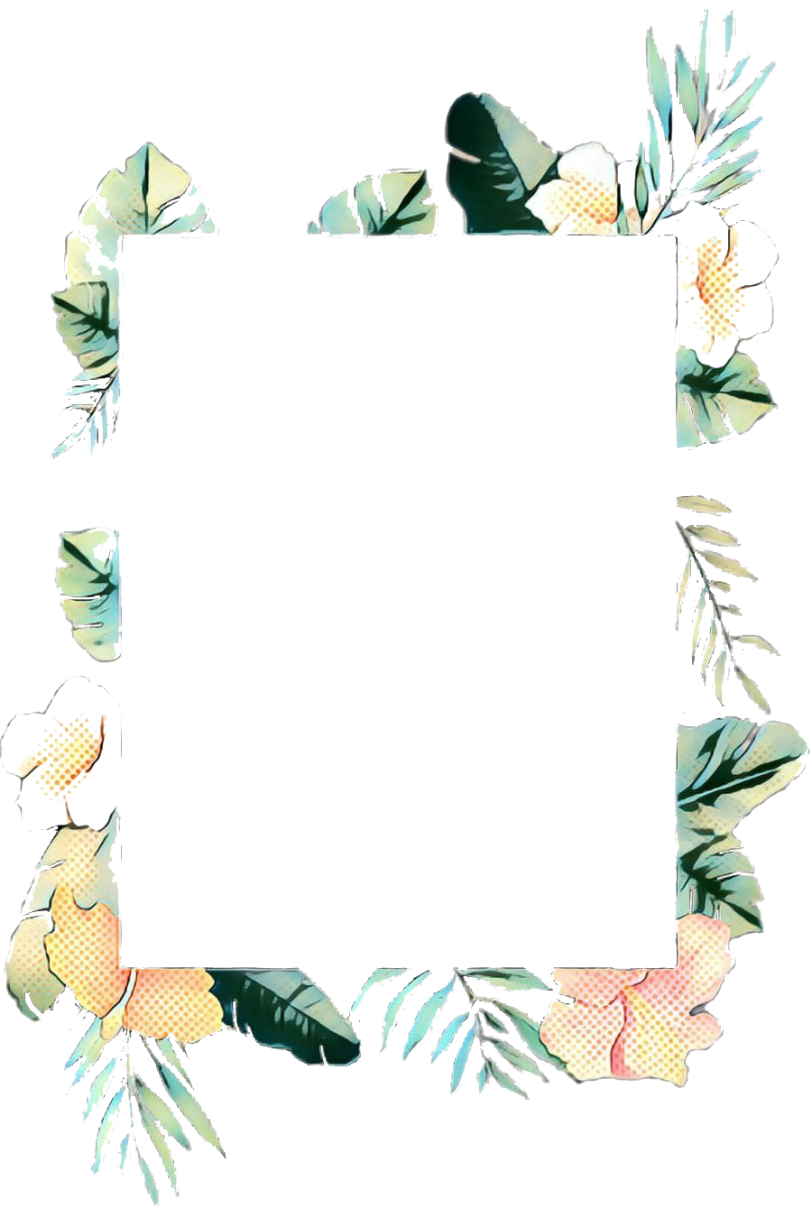 Vintage Floral Frame PNG Free Download