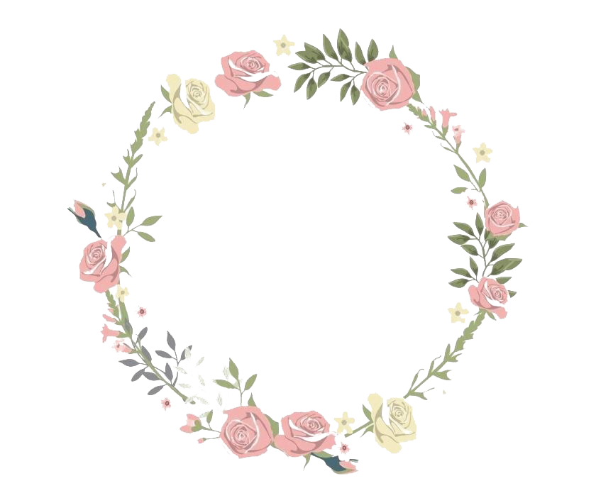 Watercolor Floral Flower Frame PNG Clipart