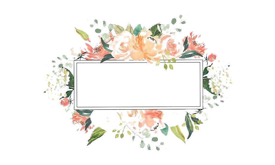 Watercolor Floral Flower Frame PNG Pic