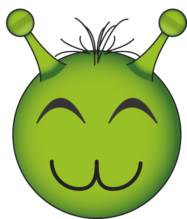 Alien Face Emoji Background PNG