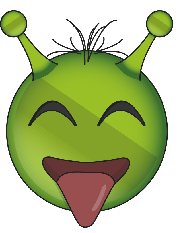 Alien Face Emoji PNG Clipart