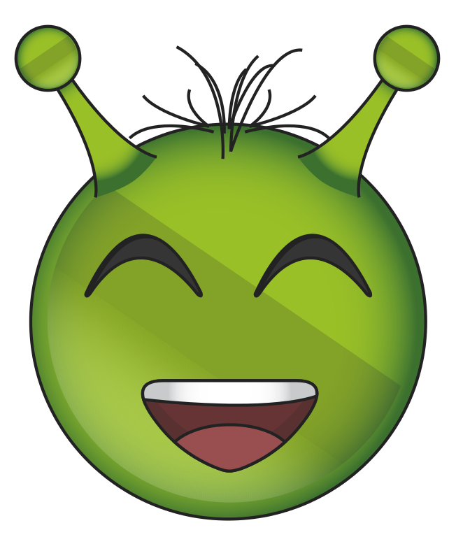 Immagine Trasparente di Emoji del fronte alieno