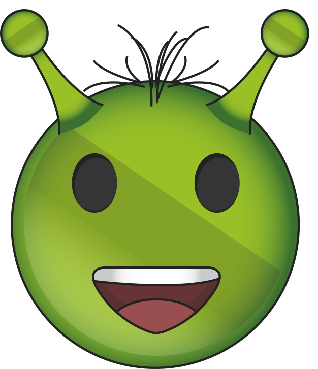Alien face emoji PNG Transparent Picture
