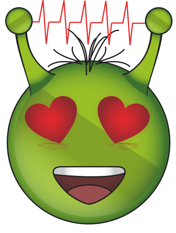 Alien Face Emoji PNG Transparent