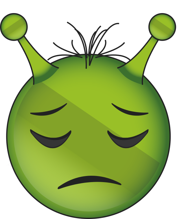 Alien Face Emoji прозрачный PNG