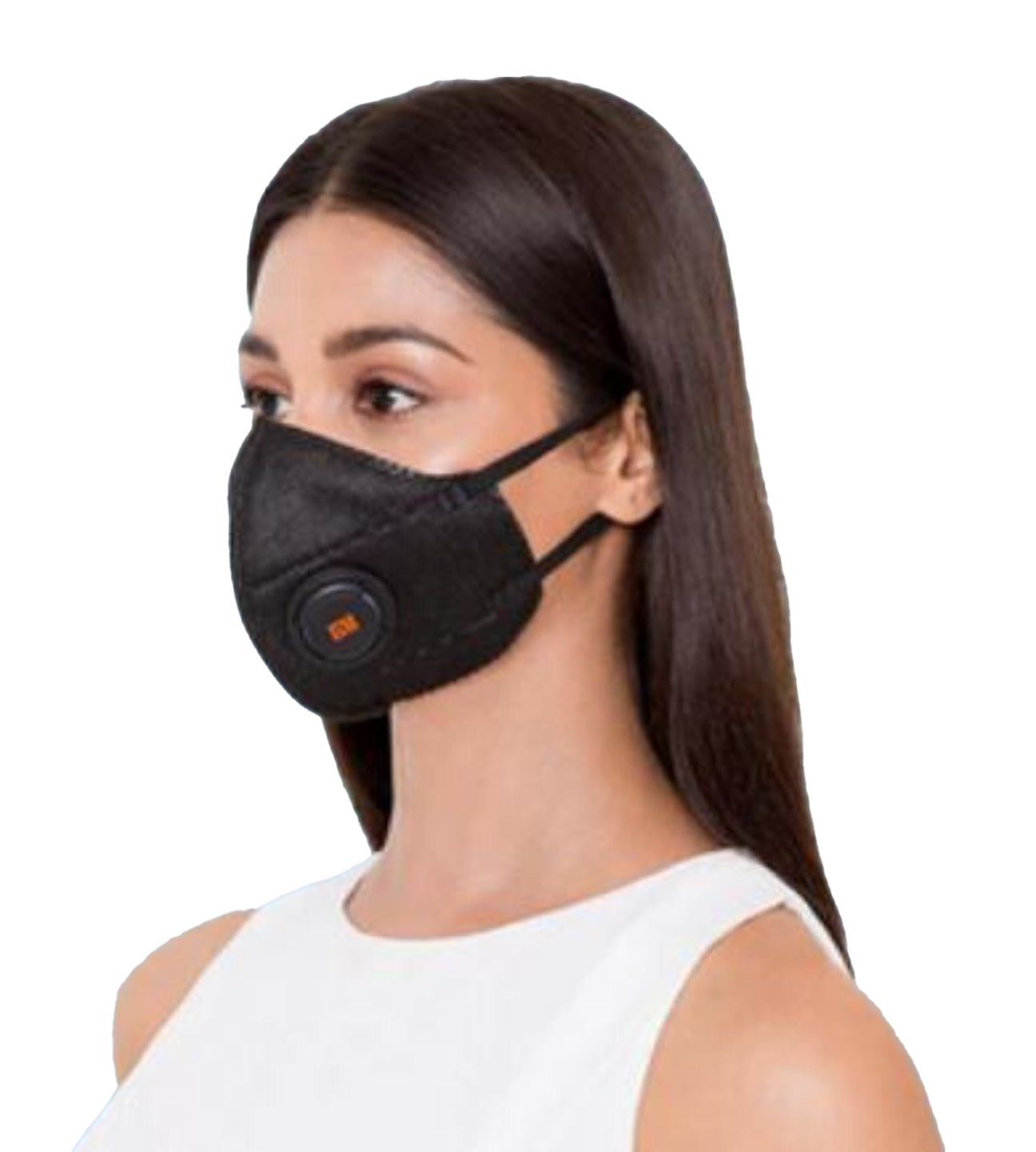 Fundo transparente de máscara de rosto anti-poluição