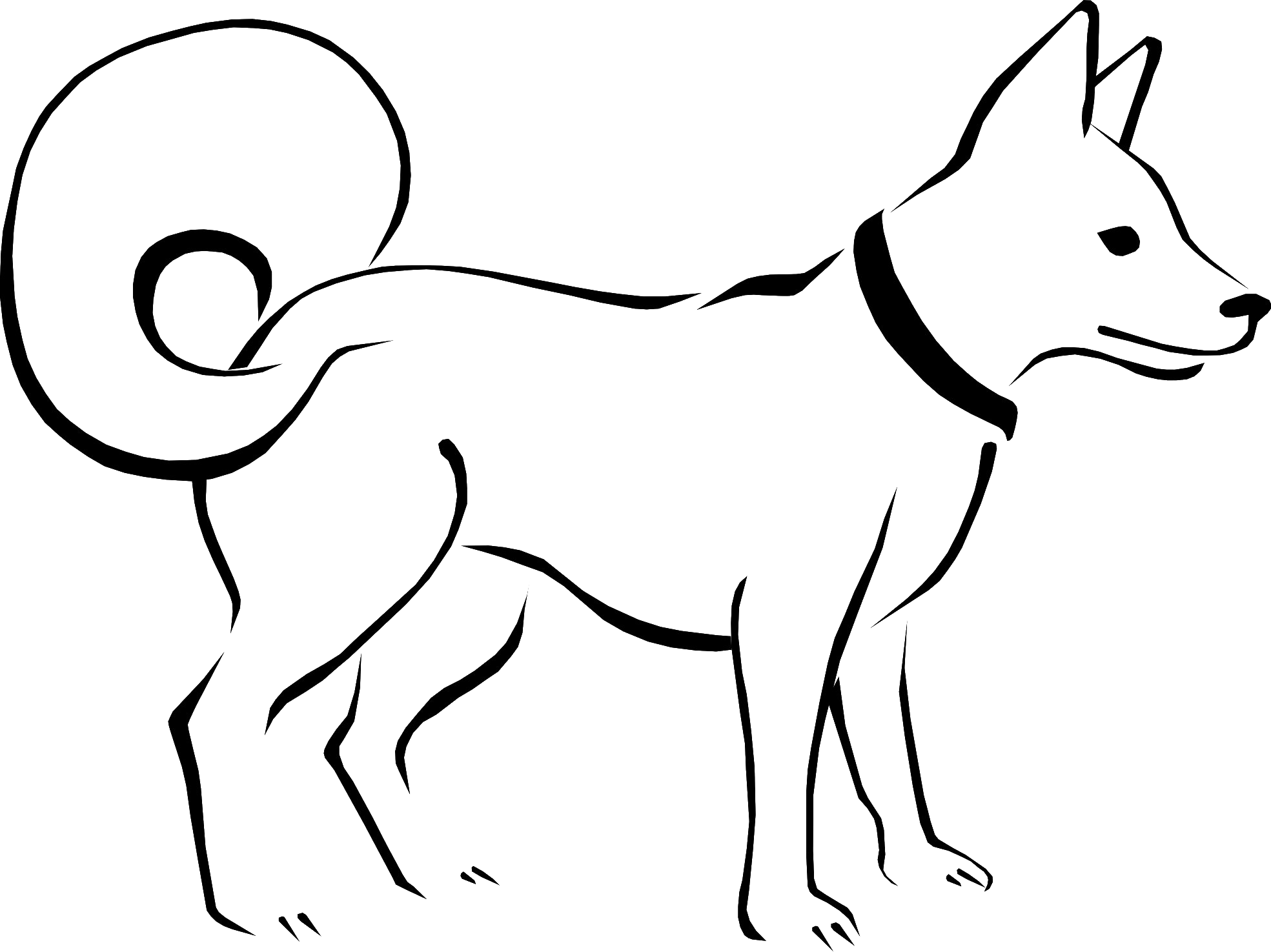 Черно-белый щенок PNG Clipart