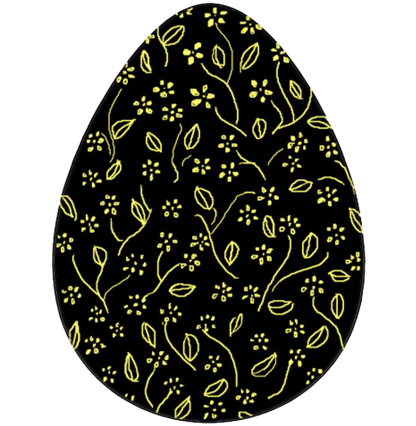 Черное пасхальное яйцо PNG картина