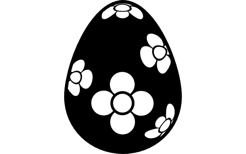 Huevo de Pascua negro PNG transparente