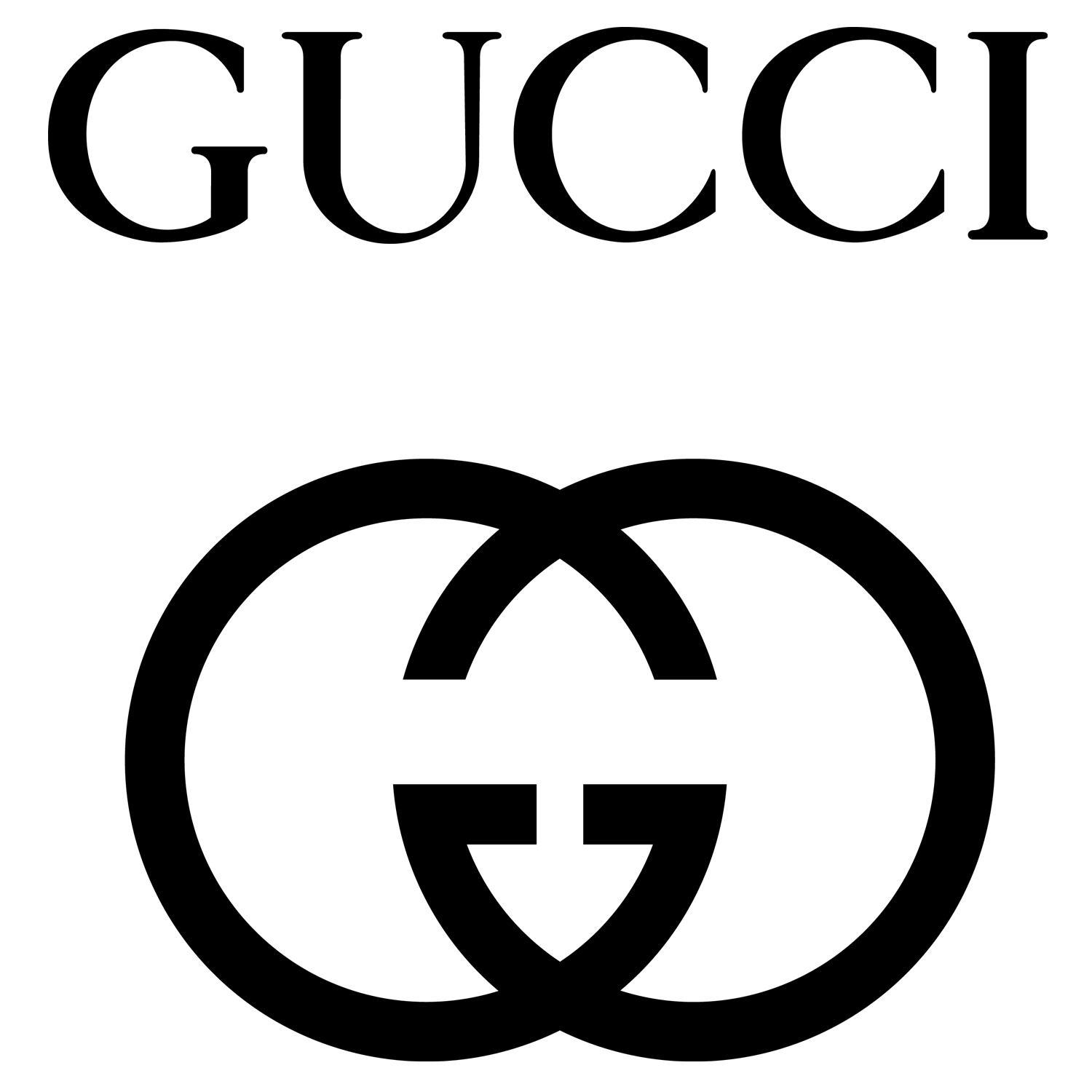 Black Gucci logo PNG Clipart