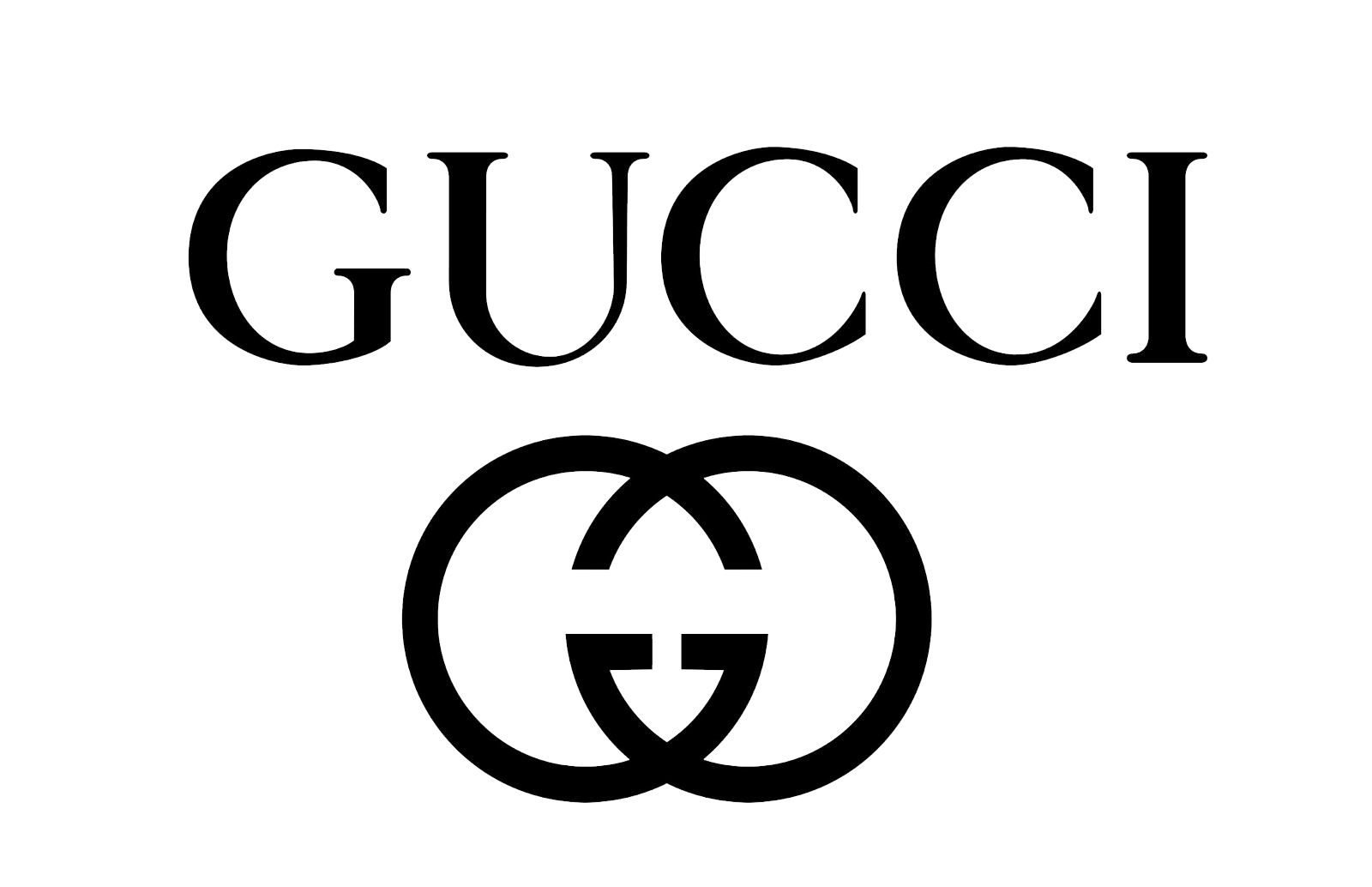 Black Imagen de gucci logo PNG
