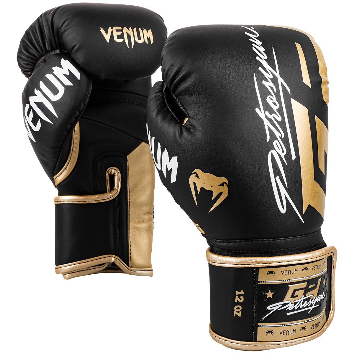 Black Venum Boxing Gloves PNG Image
