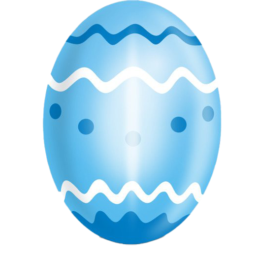 Blue Easter Egg PNG Background Image