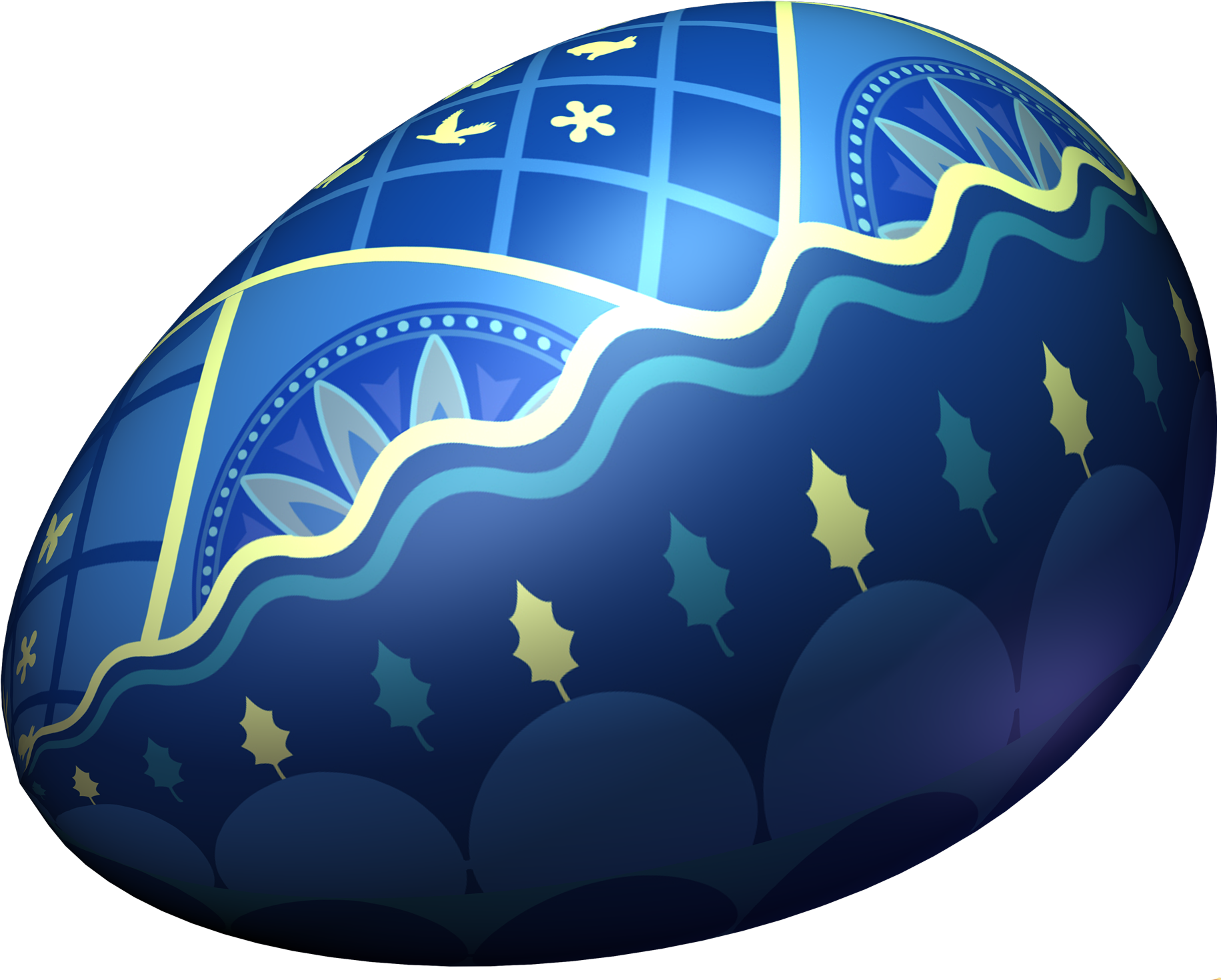 Huevo de Pascua azul PNG imagen transparente