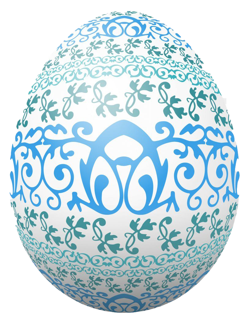Синее Пасхальное яйцо PNG прозрачная картина