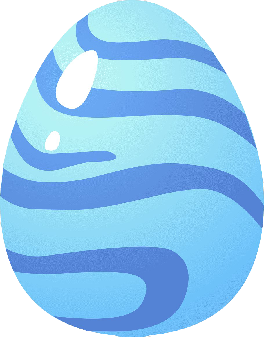 Biru Easter Egg PNG Transparan