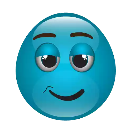 Blue emoji PNG File