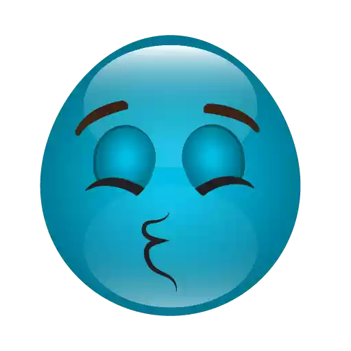 Синий emoji PNG hd
