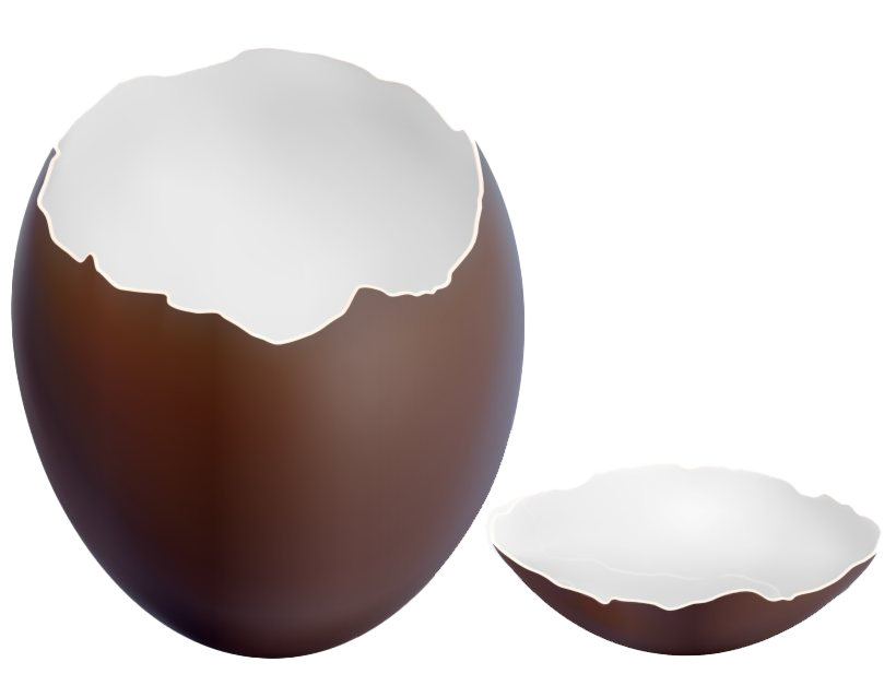 Clipart PNG di cioccolato uovo di Pasqua rotto