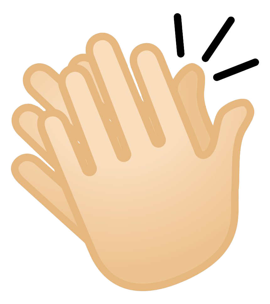 Hände klatschend transparent PNG
